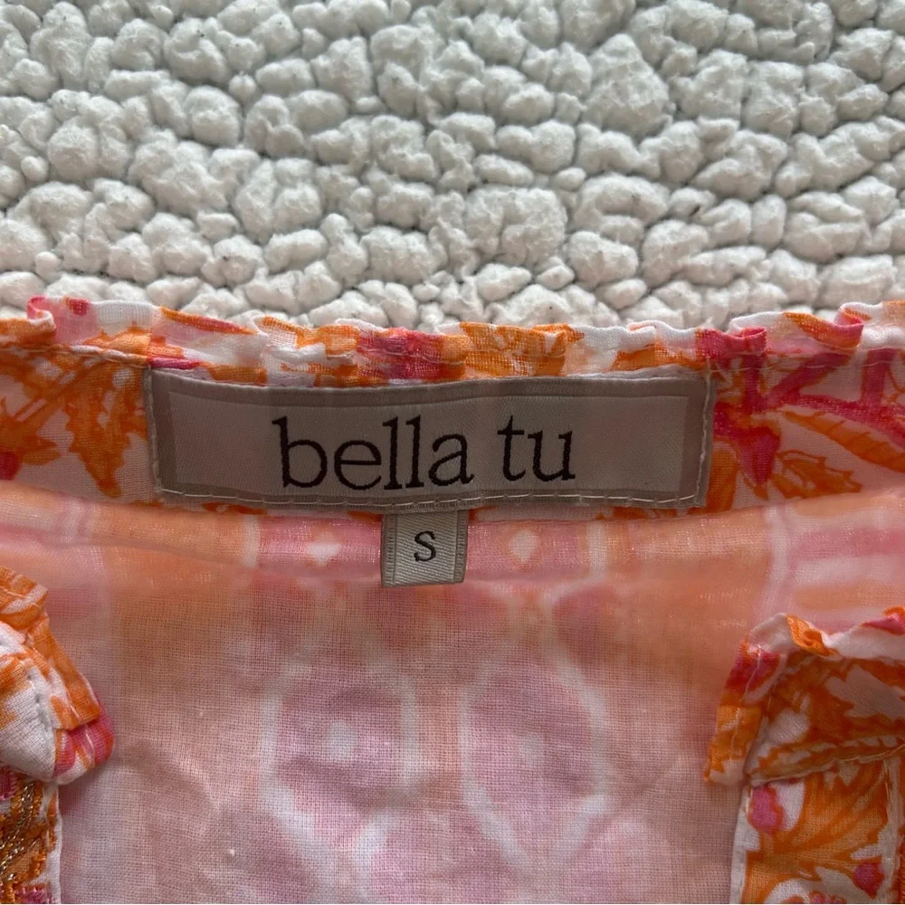 Bella Tu Sleeveless Pink and Orange Mini Dress - Picture 6 of 9